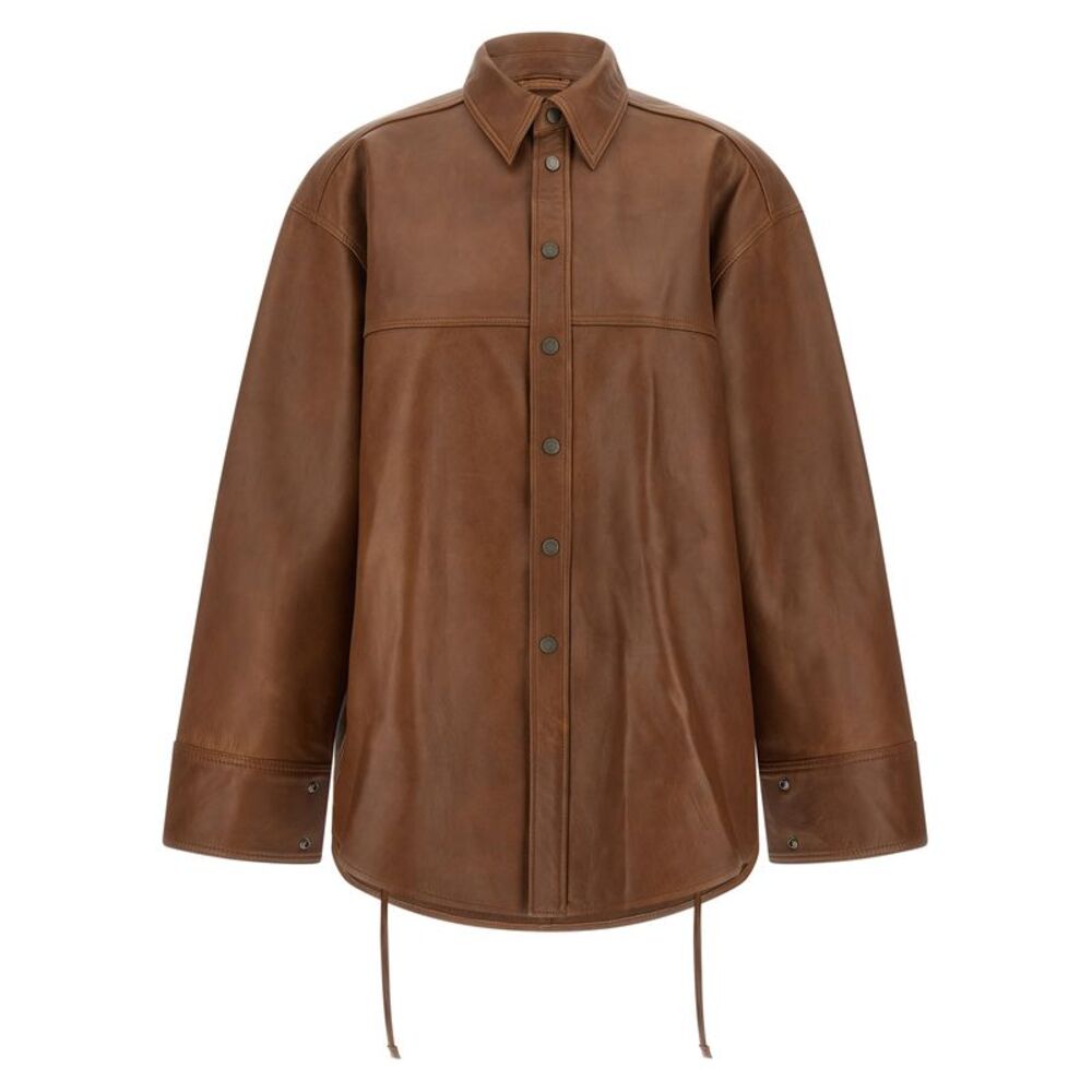Haikure Brown Lambskin Women's Blouse